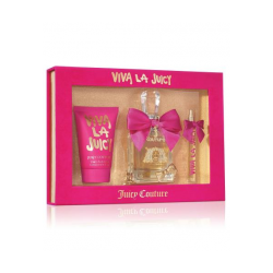 Viva La Juicy 3 Pcs Set: 3.4 Eau De Parfum Spray + 4.2 Body Souffle + 0.33 Eau De Parfum Spray (Hard Box)