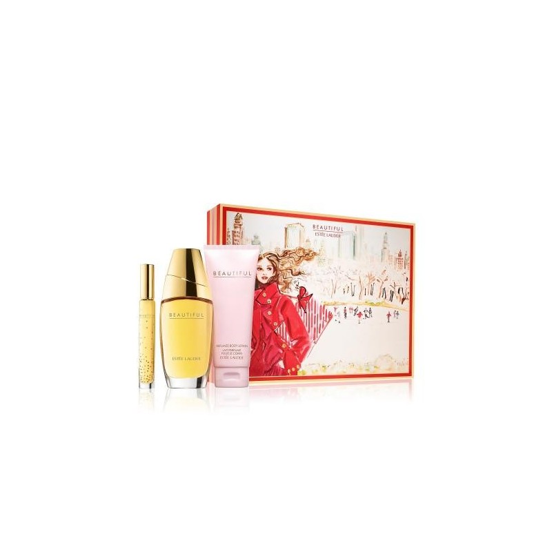 Beautiful 3 Pcs Set: 2.5 Eau De Parfum Spray Plus 0.2 Oz Eau De Parfum Travel Spray (Hard Box)