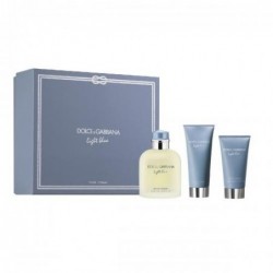 Dolce & Gabbana Light Blue 3 Pcs Set For Men: 4.2 Eau De Toilette Spray + 2.5 After Shave Balm + 1.6 Shower Gel